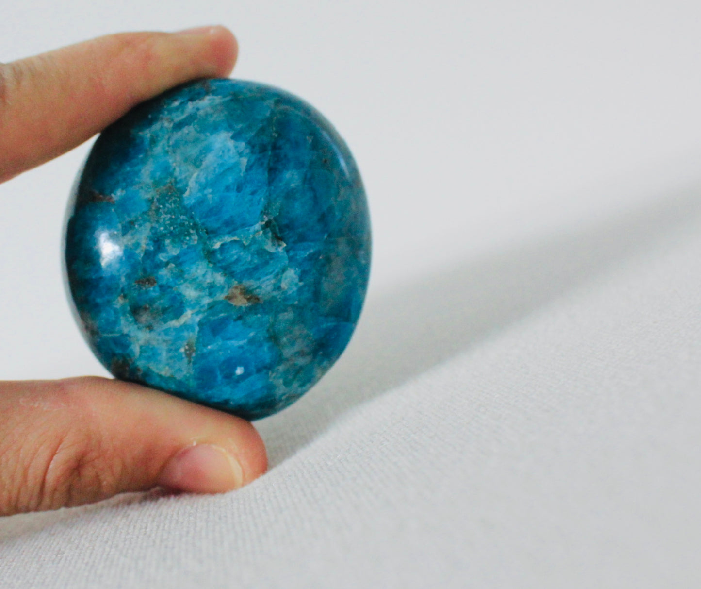 Blue Apatite Palm Stone