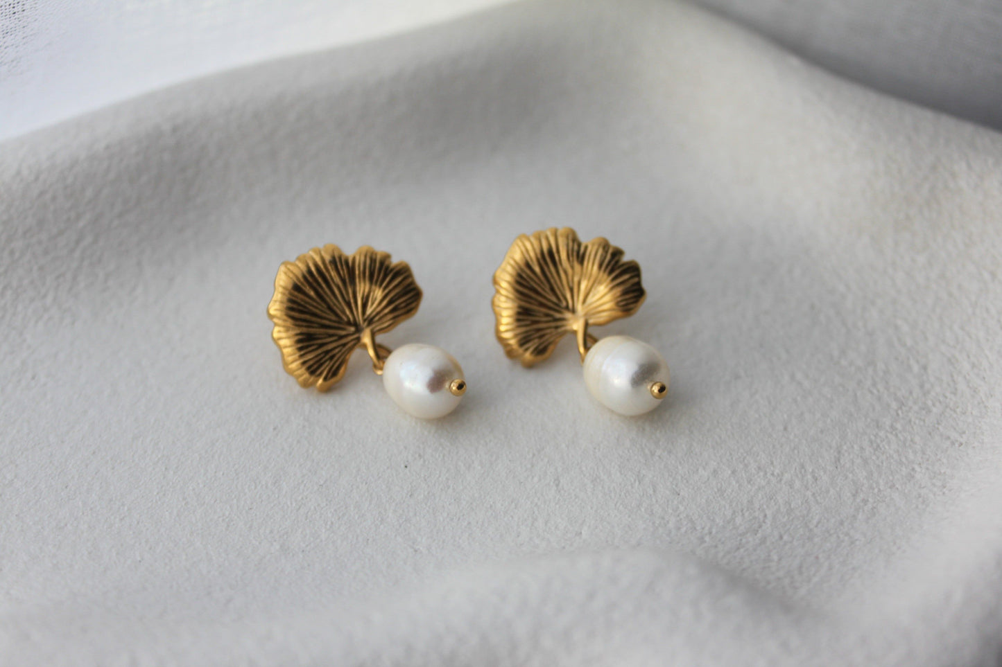 18K Gold Plated Freshwater Pearl Earrings