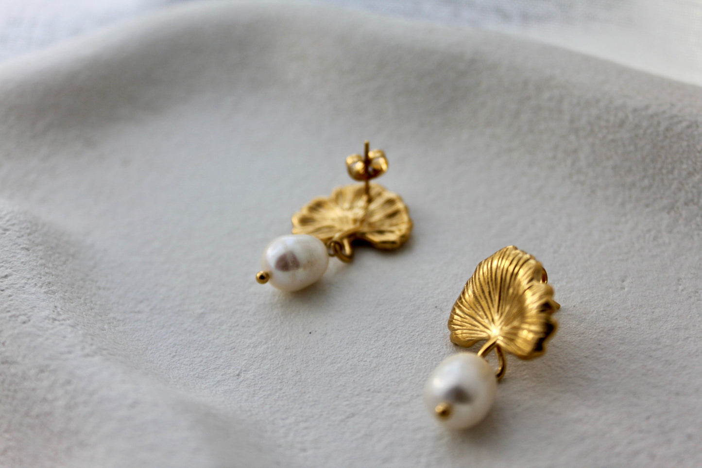 18K Gold Plated Freshwater Pearl Earrings