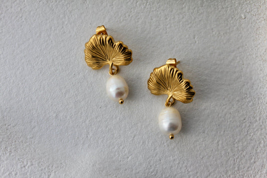 18K Gold Plated Freshwater Pearl Earrings