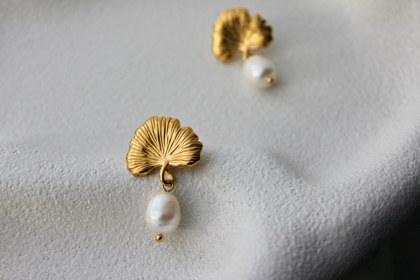 18K Gold Plated Freshwater Pearl Earrings