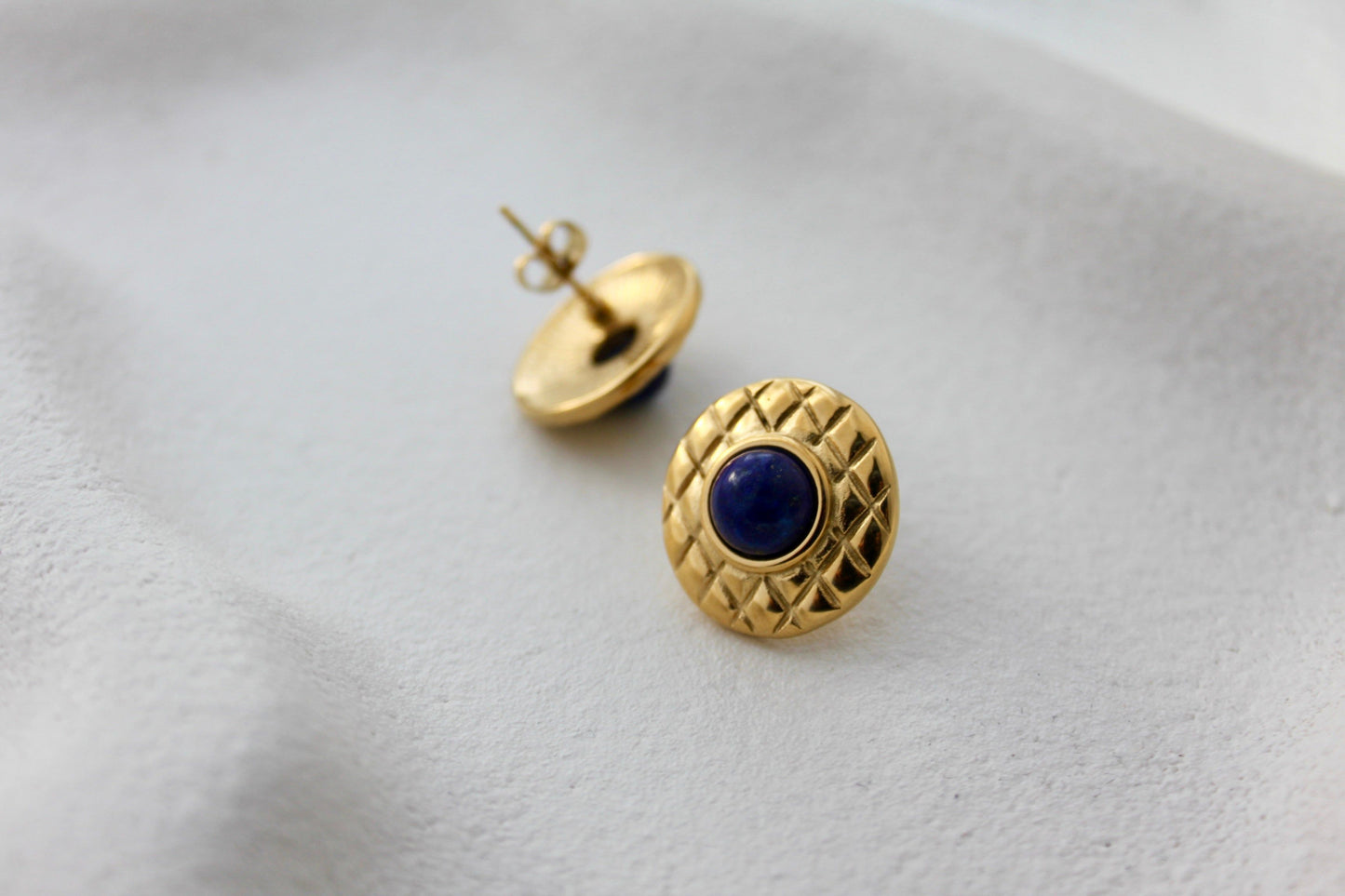 Lapis Lazuli Earrings 18K Gold Plated