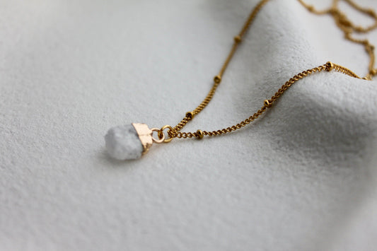 18K Gold Plated Moonstone Necklace