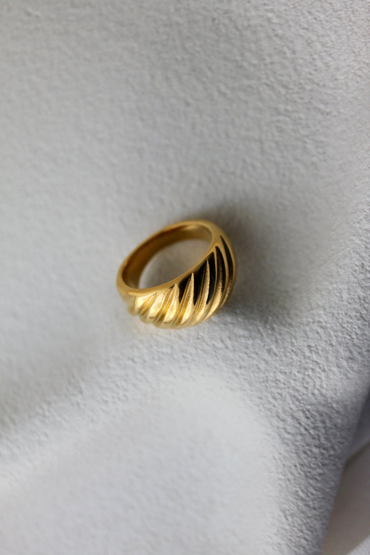 18K Gold Plated Texture Ring