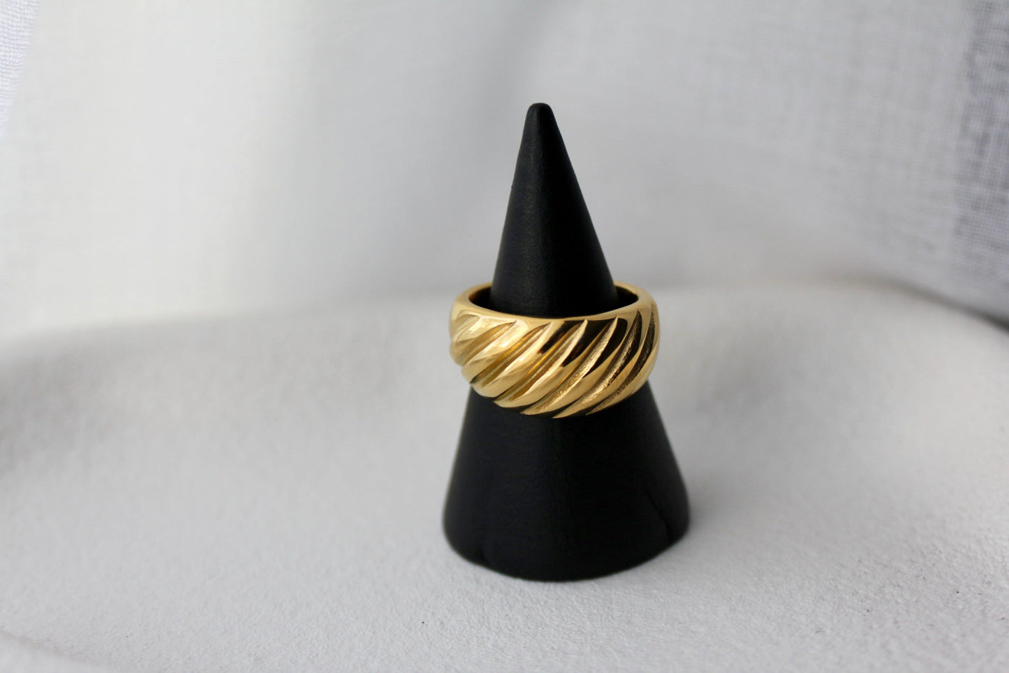 18K Gold Plated Texture Ring