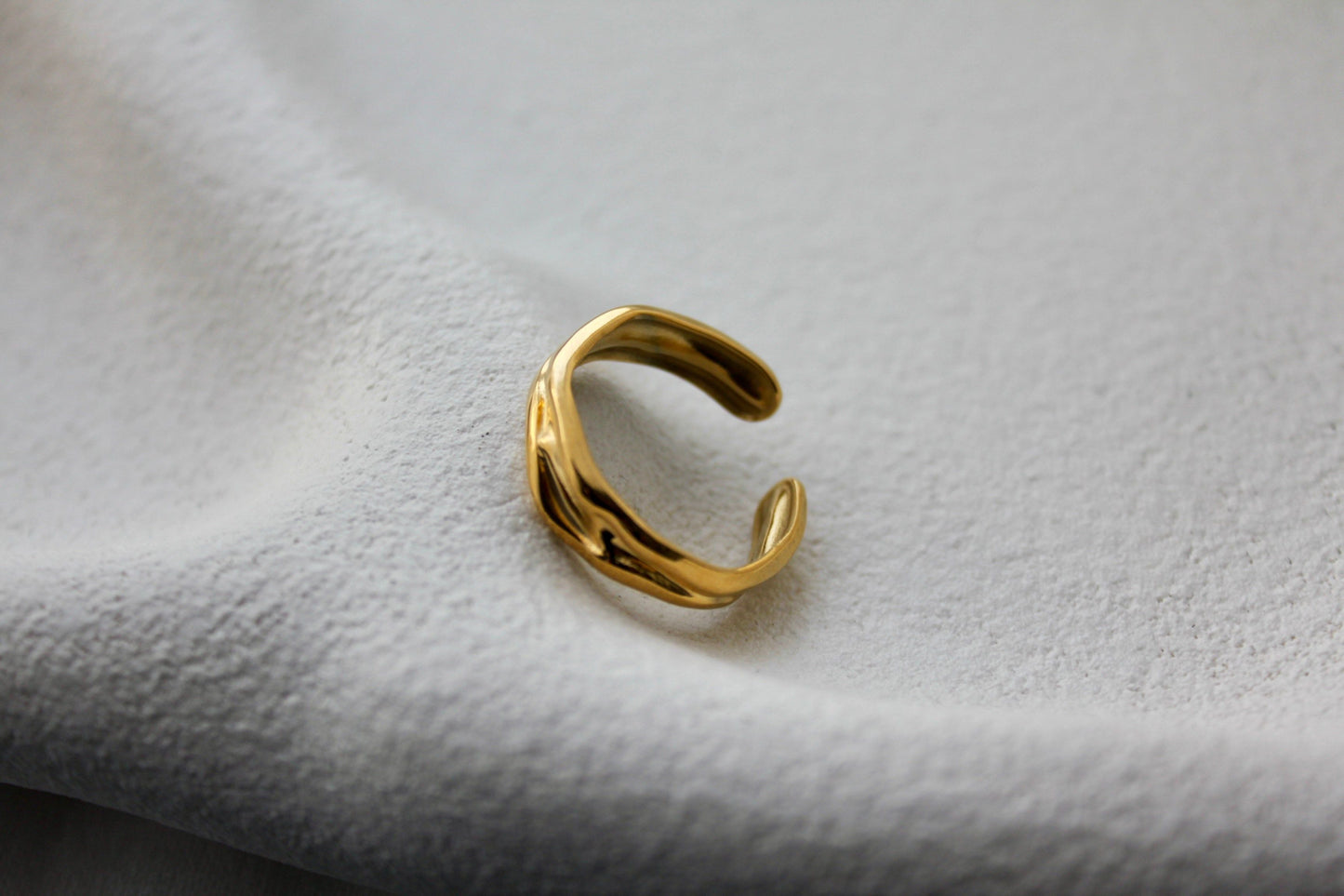 18K Gold Plated Wave Ring