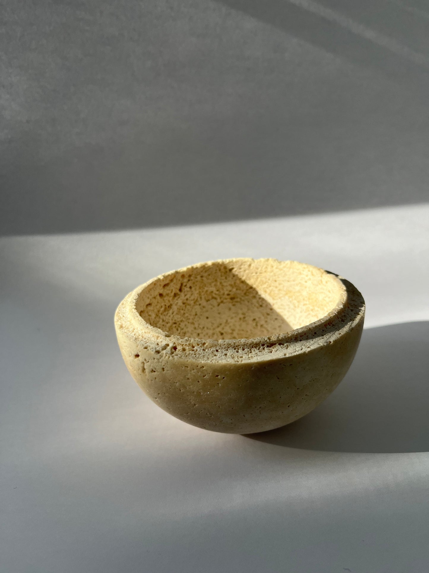 Earth Ritual Bowl - Natural Travertine Stone