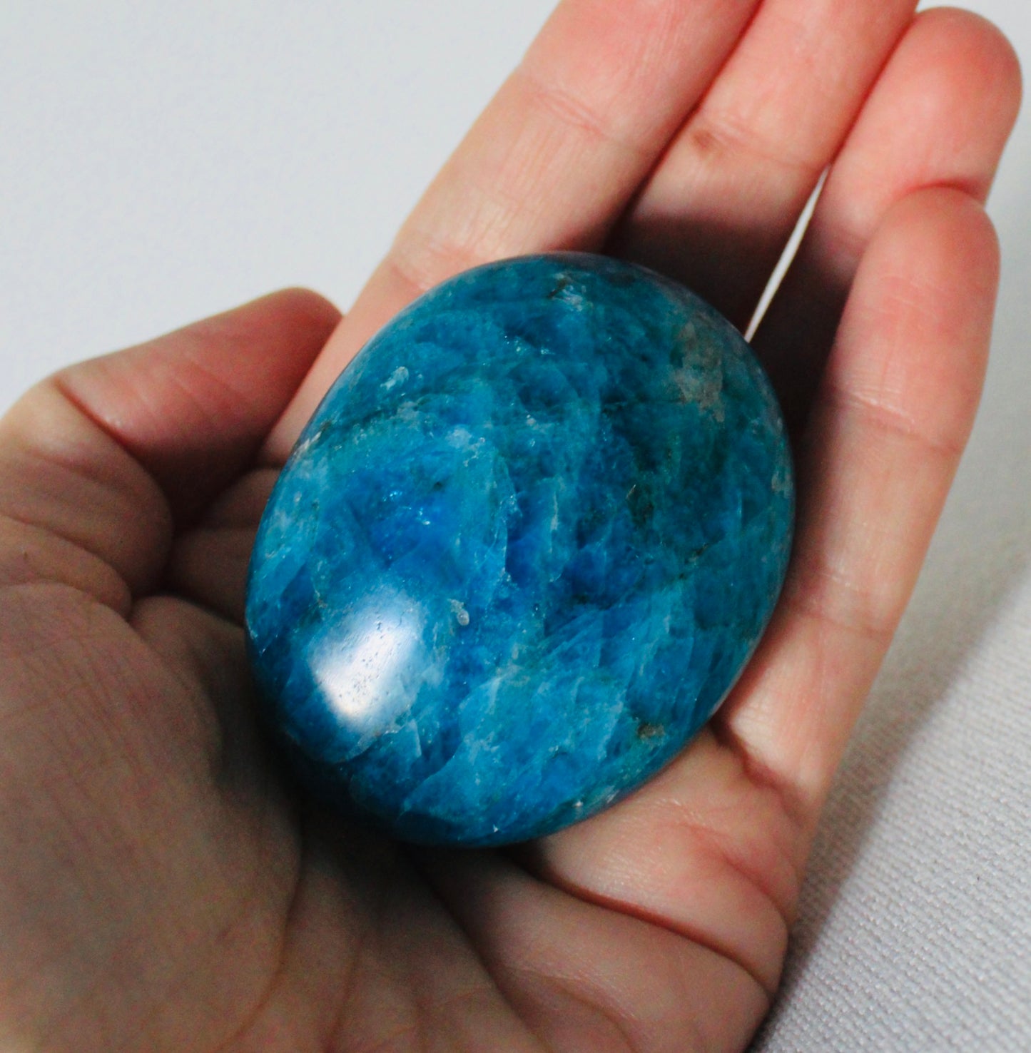 Blue Apatite Palm Stone