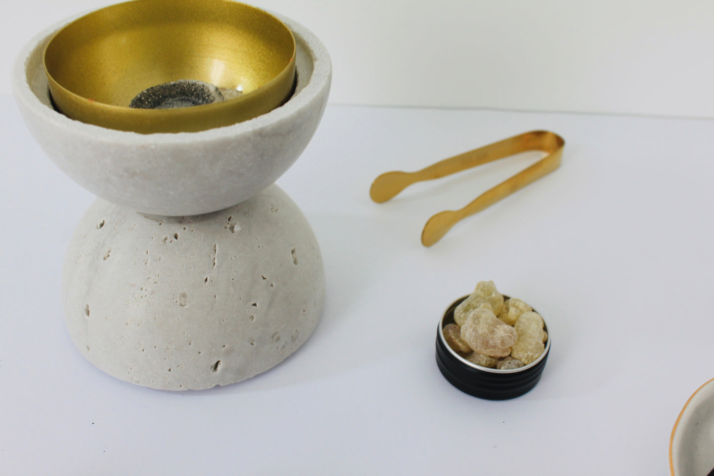 Natural Stone Incense Burner White Marble