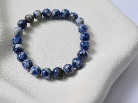 Sodalite Crystal Bead Bracelet