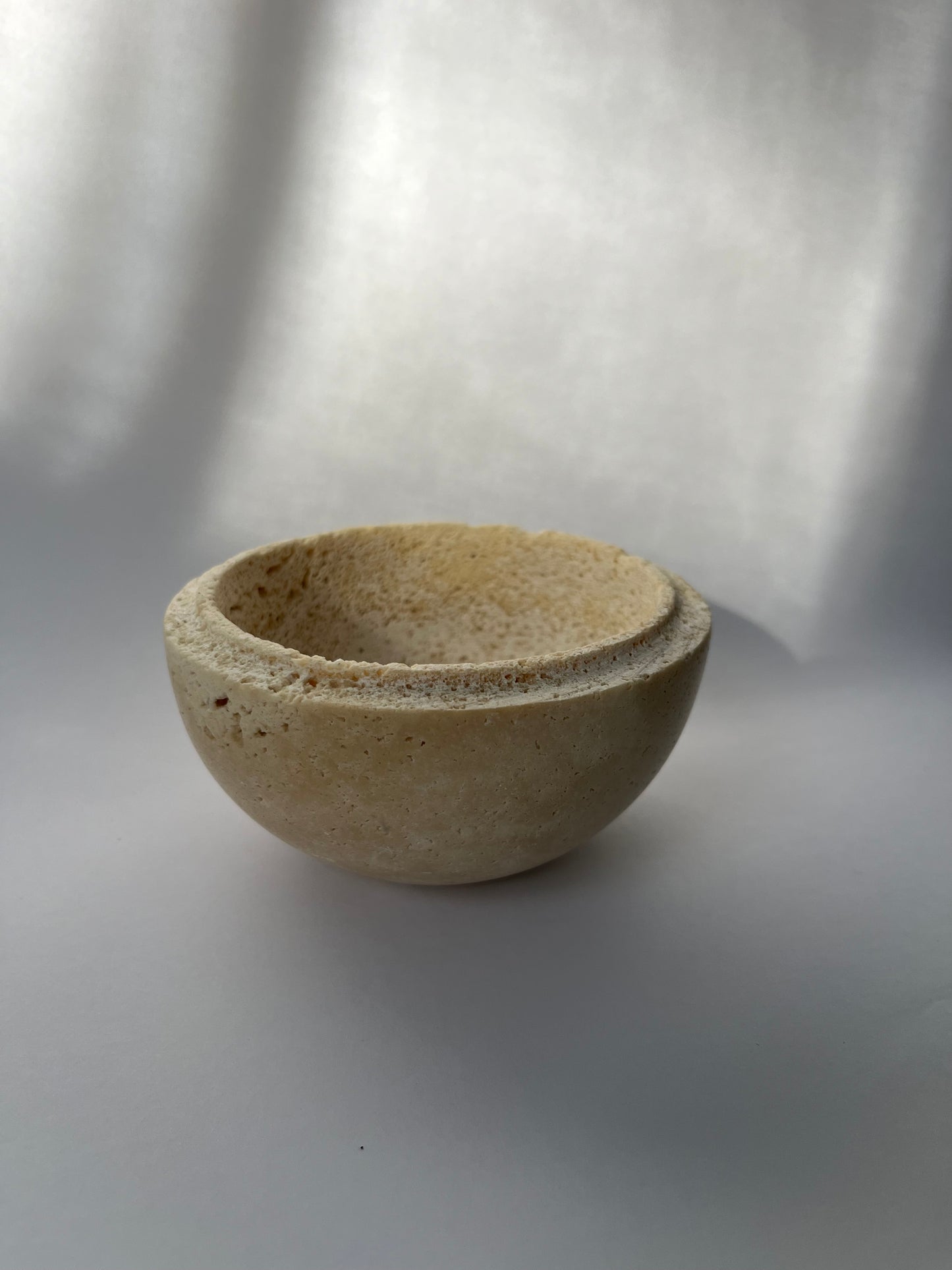 Earth Ritual Bowl - Natural Travertine Stone