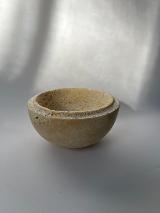 Earth Ritual Bowl - Natural Travertine Stone