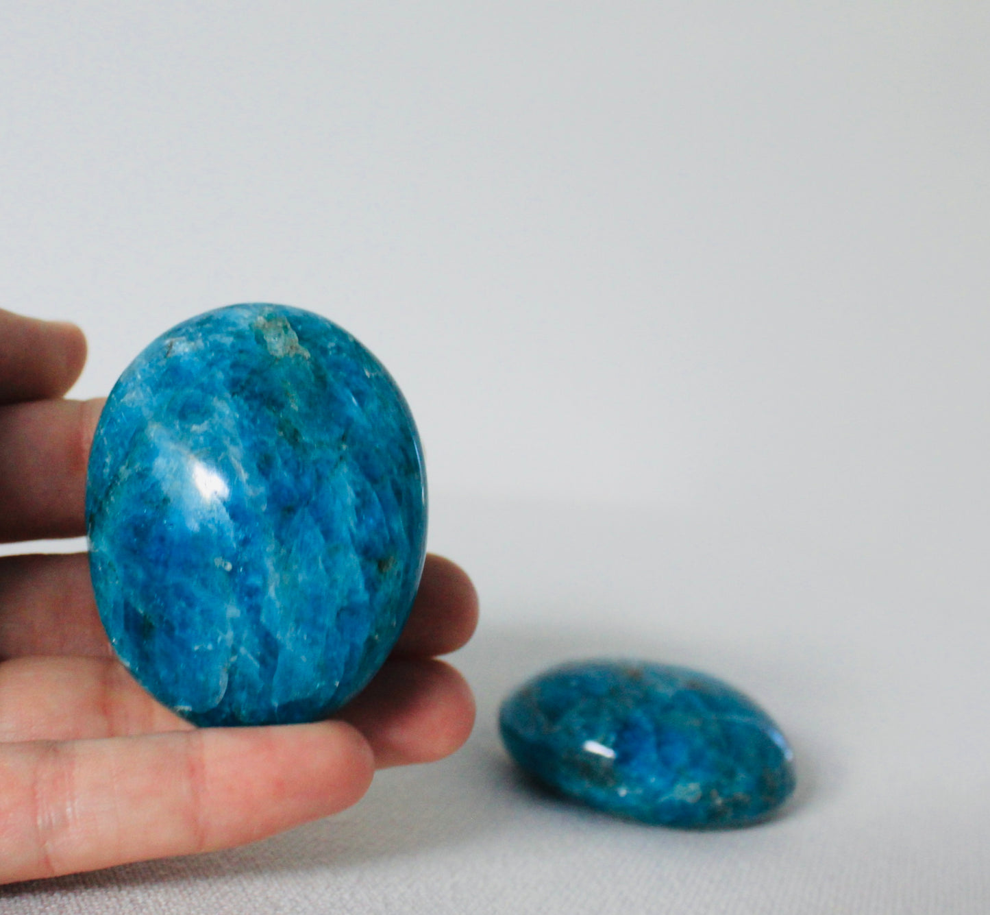 Blue Apatite Palm Stone