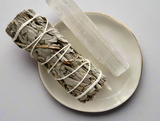 Sage + Selenite + Ceramic