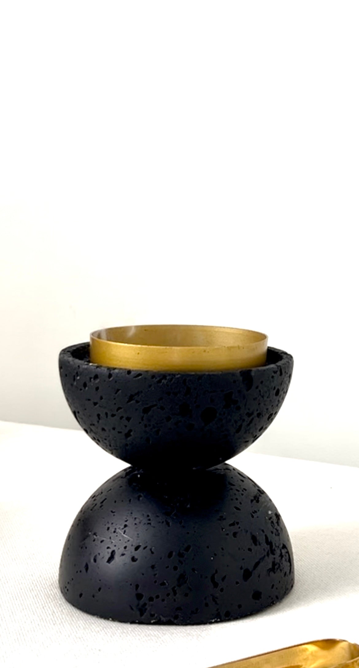 Natural Stone Incense Burner - Black