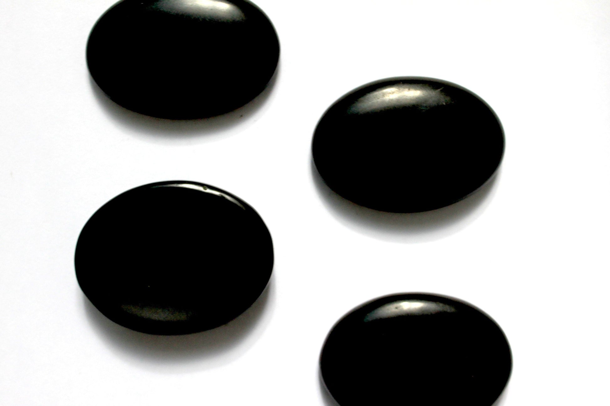 Black obsidian worry stone