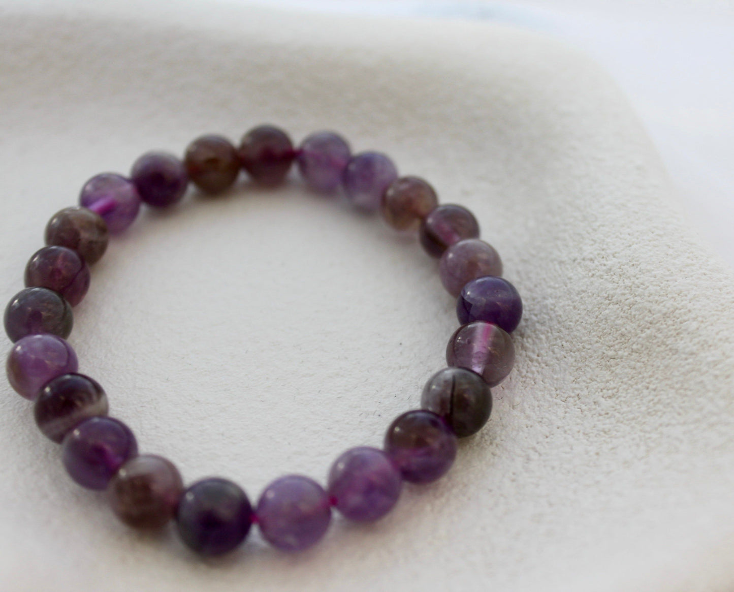 Chevron Amethyst Crystal Bracelet