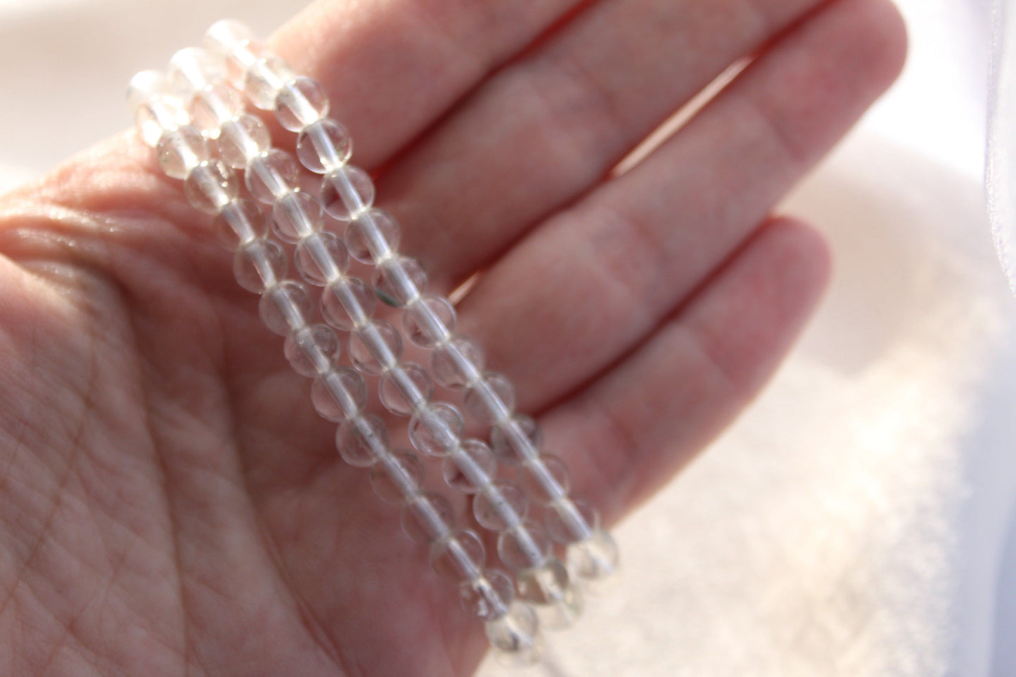 Clear Quartz Crystal Stone Bracelet