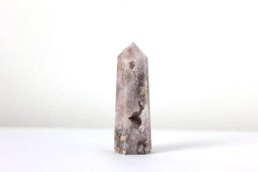 Pink Flower Agate Tower