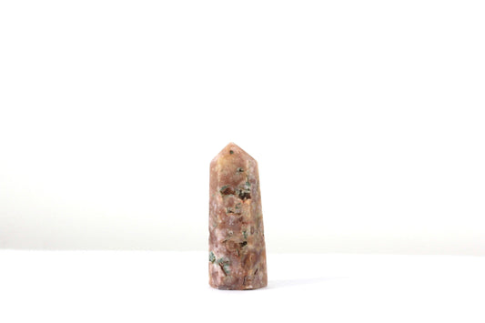 Pink Flower Agate Tower - Small