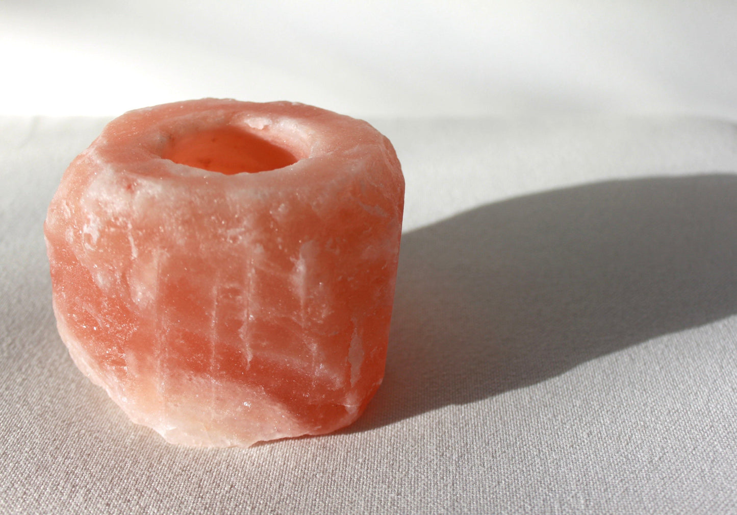 Himalayan salt crystal candle holder