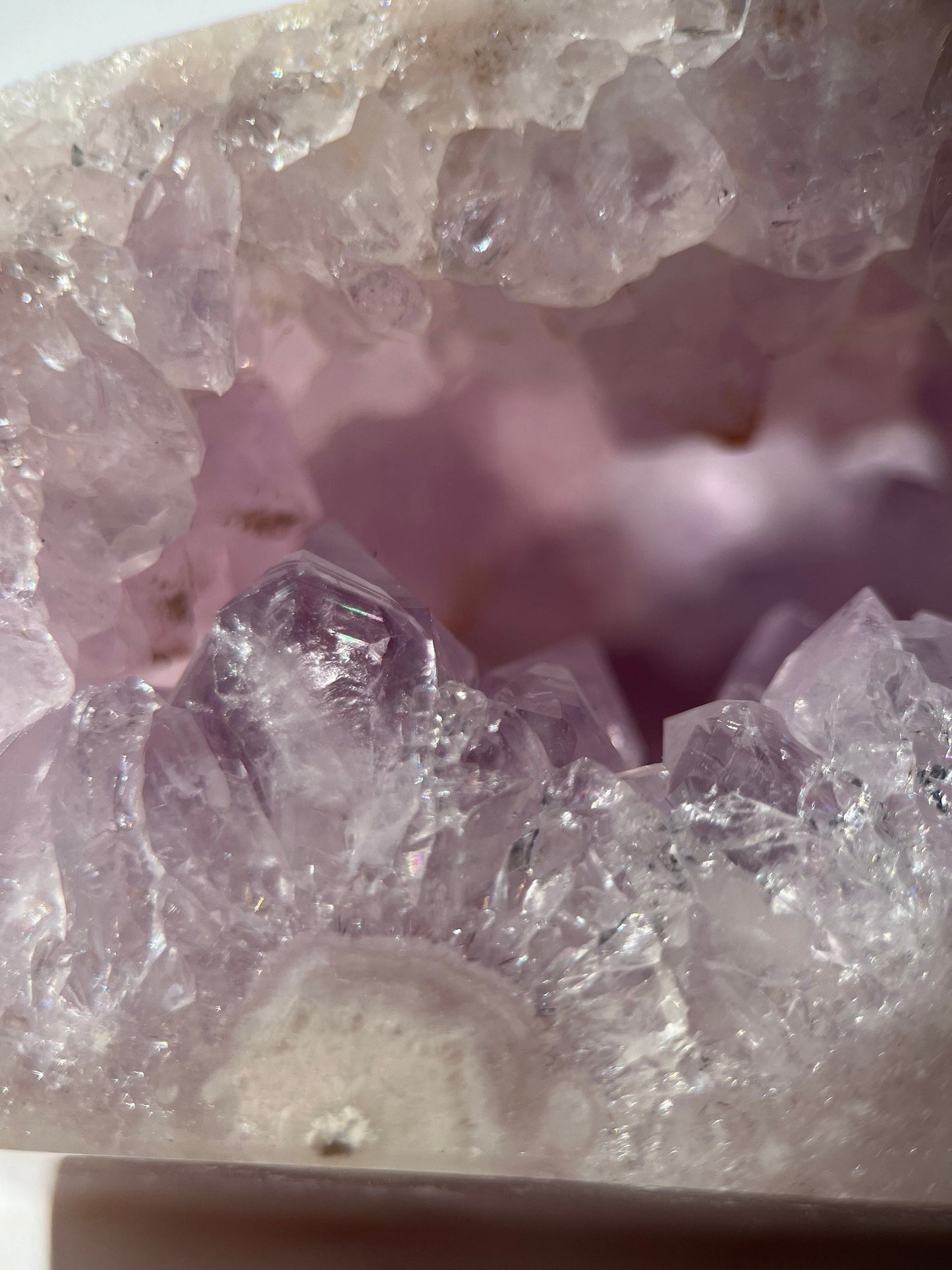 Pink Flower Agate with Amethyst