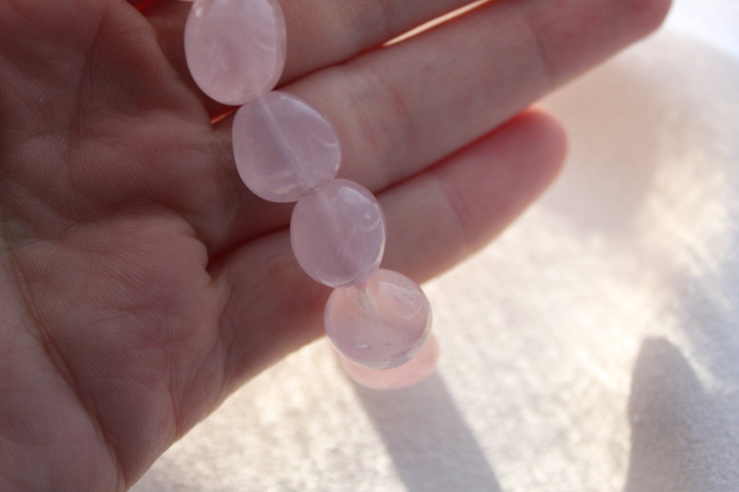 Rose Quartz Bracelet - Large Tumbled Stone