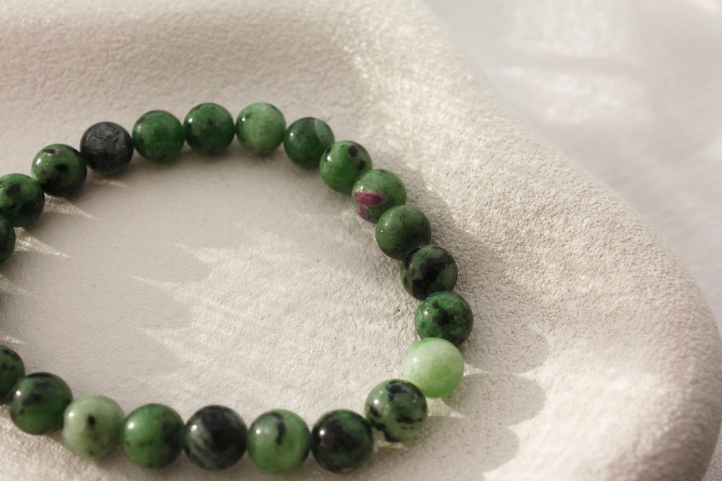 Ruby Zoisite Crystal Bracelet