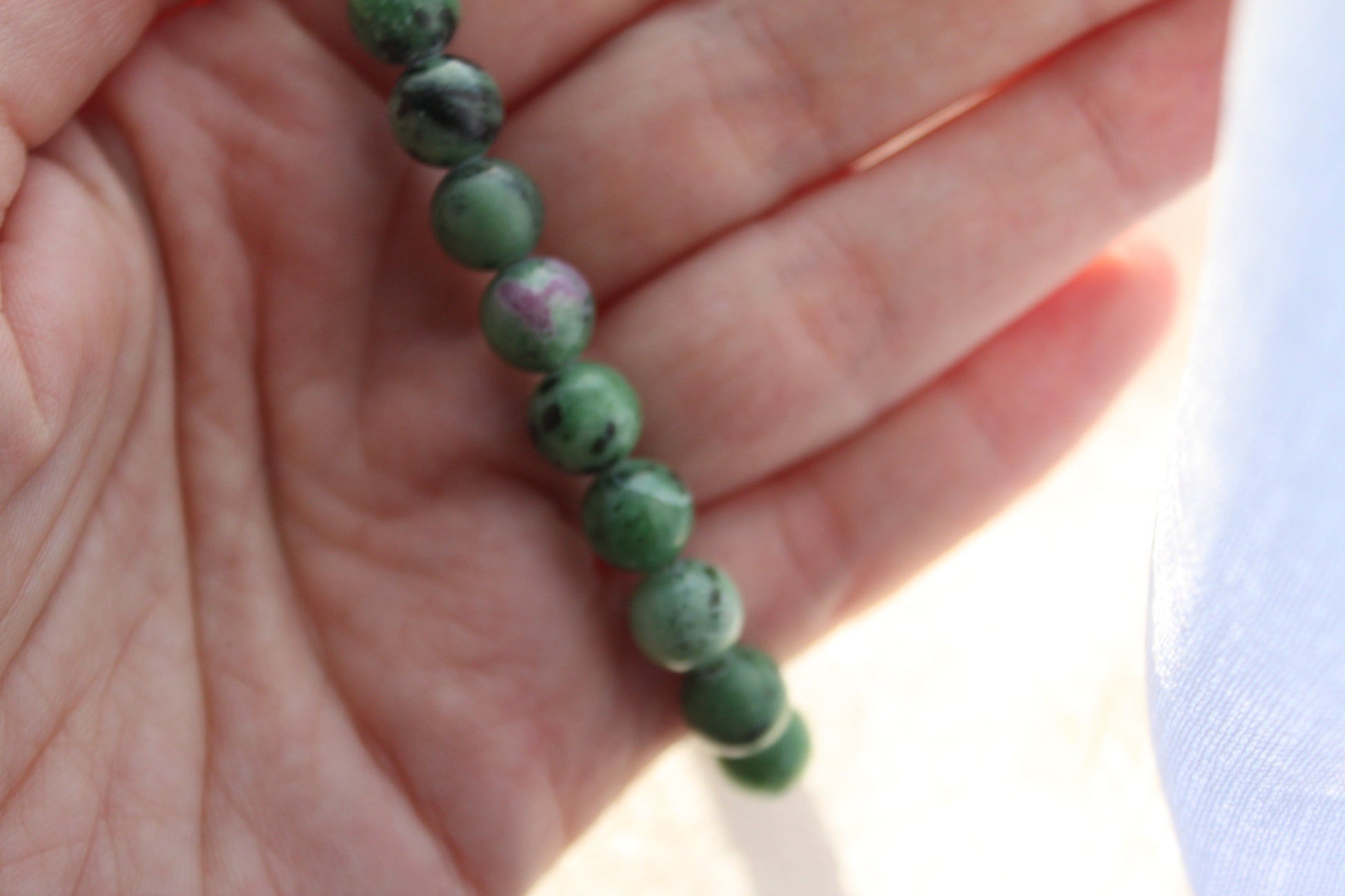 Ruby Zoisite Crystal Bracelet