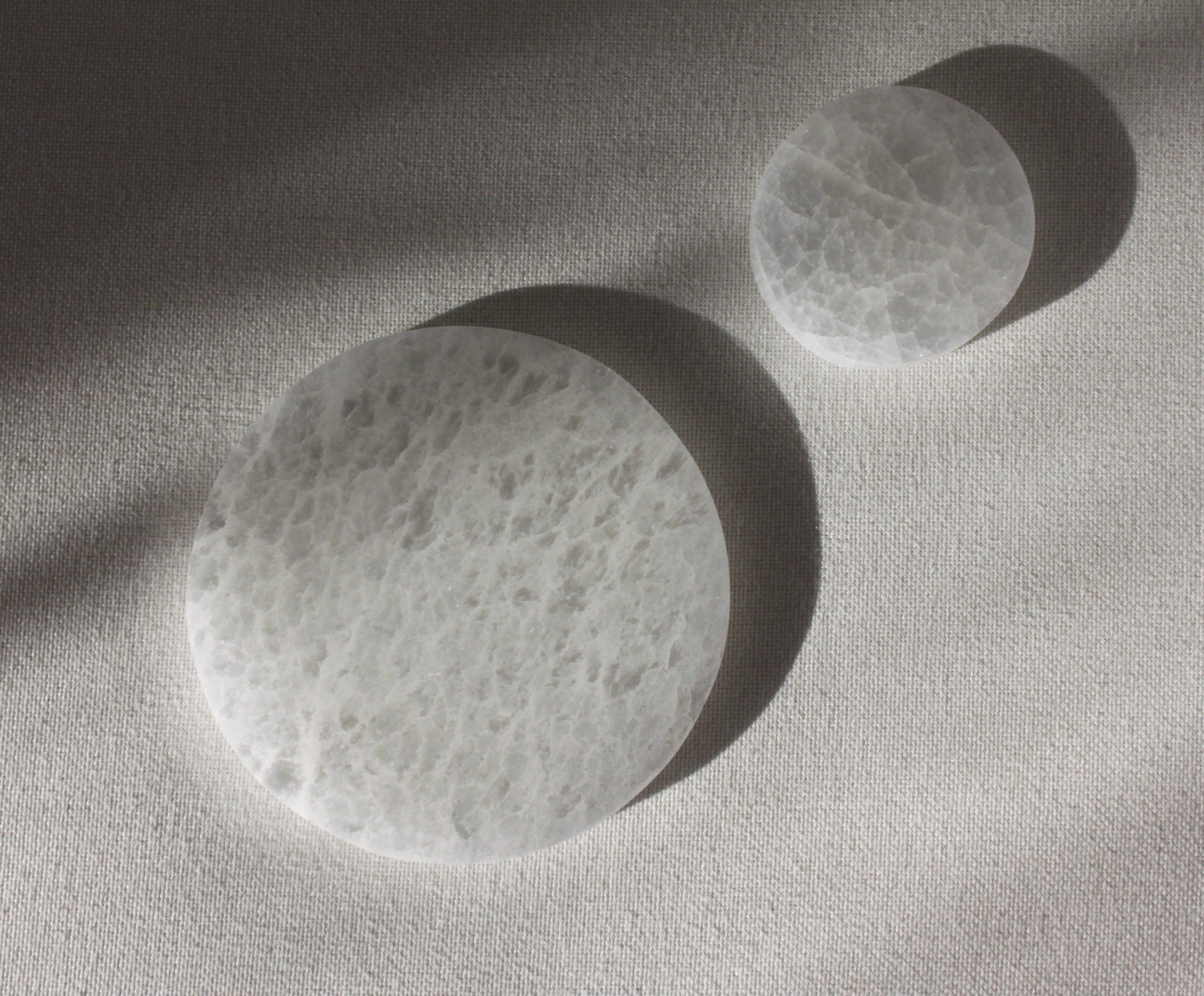 Selenite Round Charging Plate